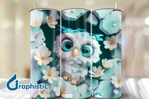 Baby Owl Break Through Tumbler Wrap 23: A Versatile Graphics Background