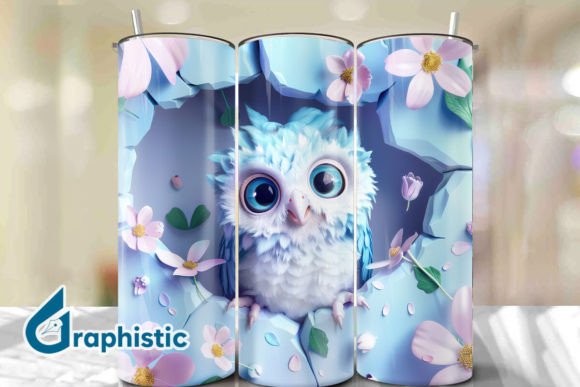 Baby Owl Break Through Tumbler Wrap 27: A Graphics Gem