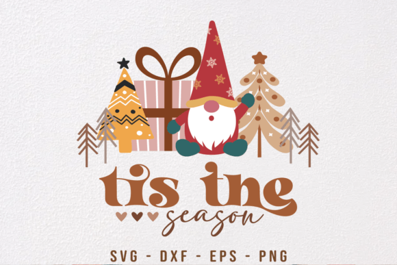 Boho Christmas Tis the Season SVG PNG for Graphics and Crafts