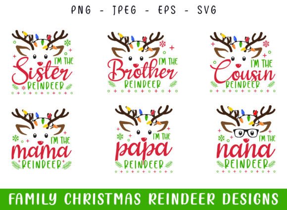 Christmas Reindeer Family SVG: A Crafty Graphics Gem