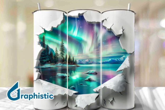Cracked Northern Lights Tumbler Wrap 29: A Graphics Gem