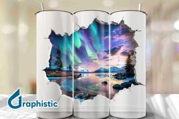 Cracked Northern Lights Tumbler Wrap 36: A Graphics Gem