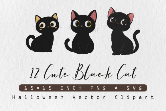 Cute Black Cat Halloween SVG Bundle for Creative Crafts