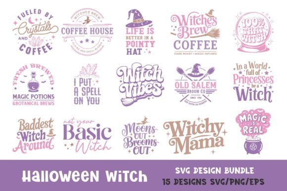 Halloween Witch Quote SVG Bundle: Graphics for Crafts and Seasonal Branding