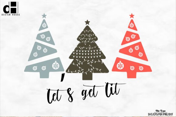 Hand Drawn Christmas Tree Lit SVG PNG for Crafts and Graphics