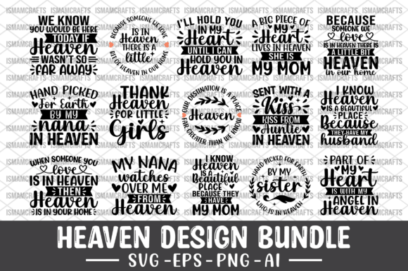Heaven Quote Design Bundle SVG for Creative Graphics