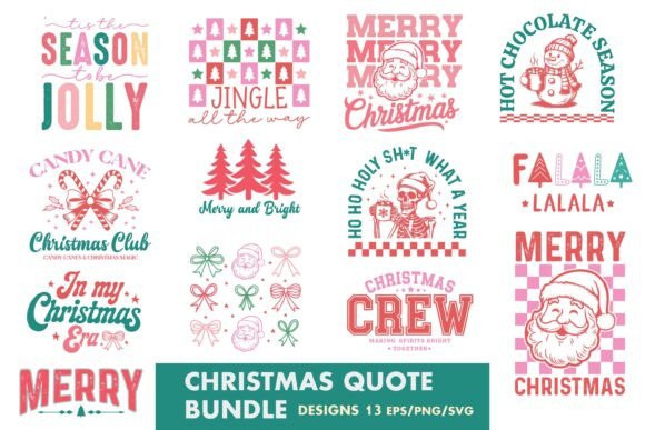 Retro Christmas SVG PNG Bundle: A Graphics and Crafts Gem