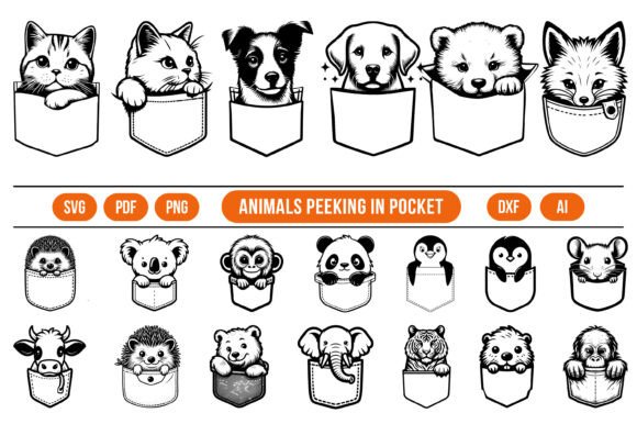 Review: 20 Animals Peeking in Pocket SVG Bundle