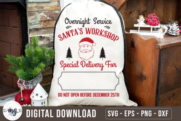 Santa Sack SVG for Creative Graphics and Crafts
